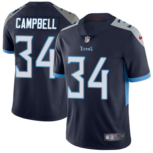 Nike Titans #34 Earl Campbell Navy Blue Alternate Men's Stitched NFL Vapor Untouchable Limited Jersey - Click Image to Close
